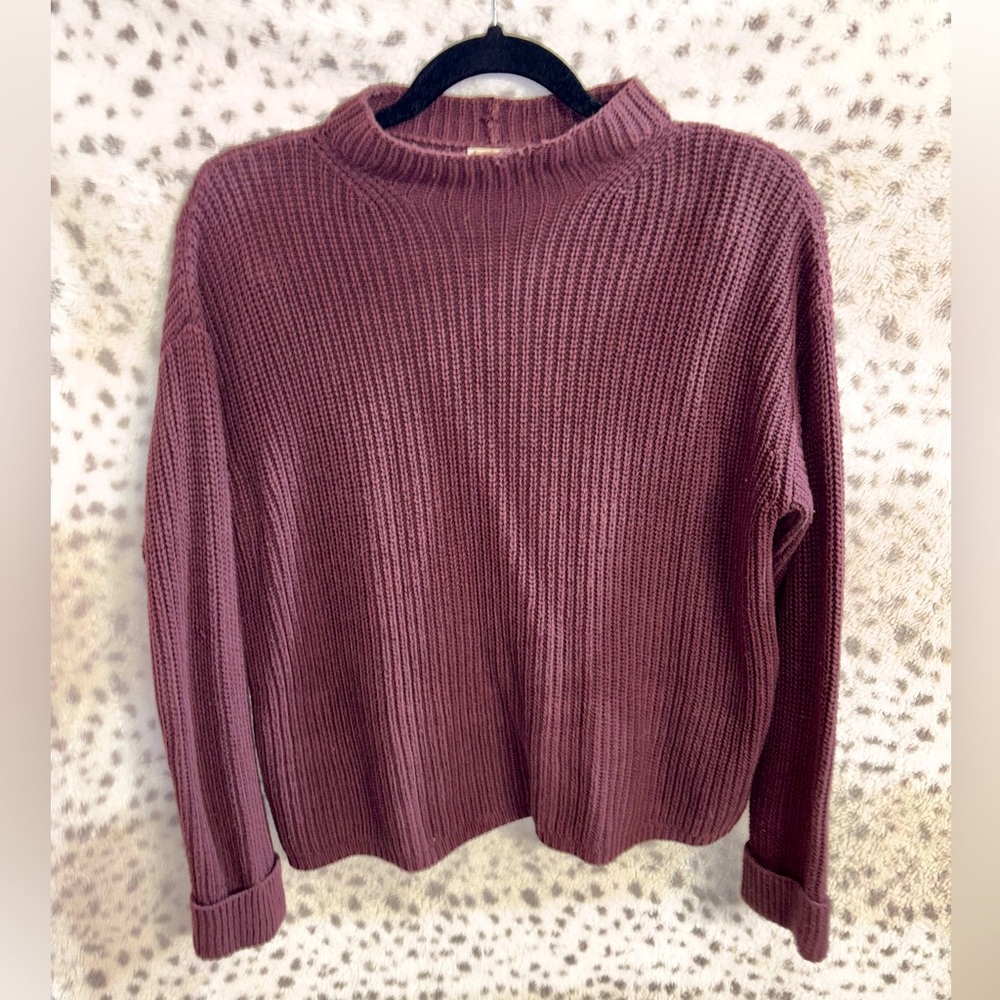 WOMENS A.N.A. CUFFED SLEEVE CREWNECK SWEATER